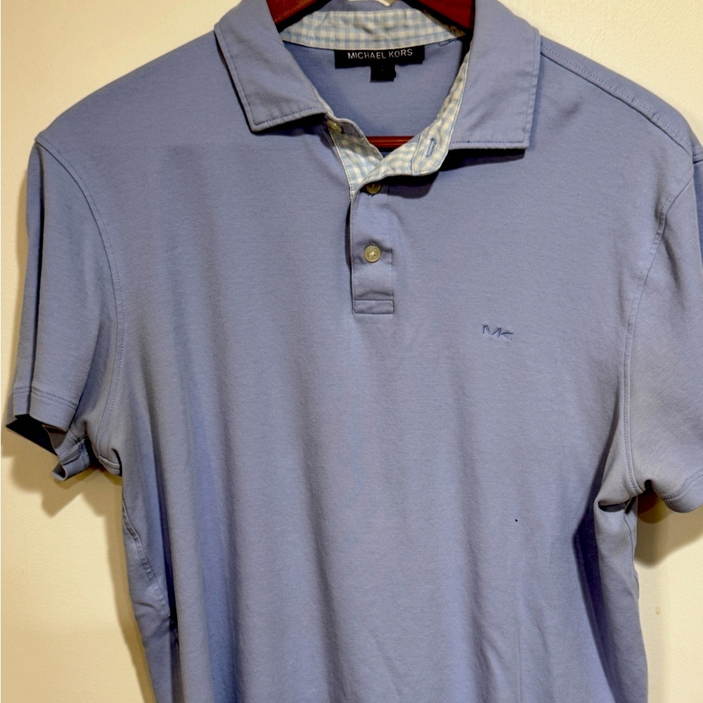 Michael Kors Blue Polo Shirt Classic Cotton Casual